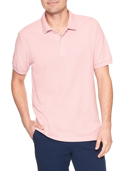 View large product image 1 of 1. Short Sleeve Pique Polo