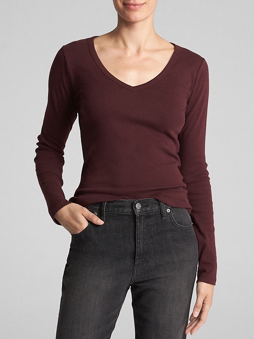 Image number 4 showing, Favorite Long Sleeve V-Neck T-Shirt