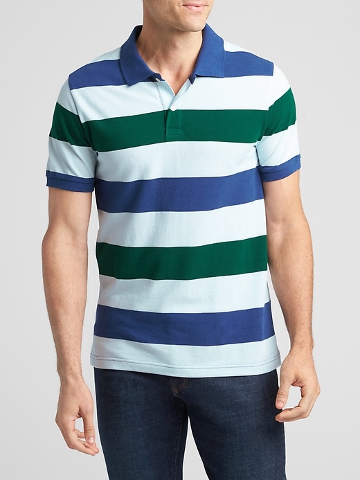 Image number 6 showing, Stripe Pique Polo