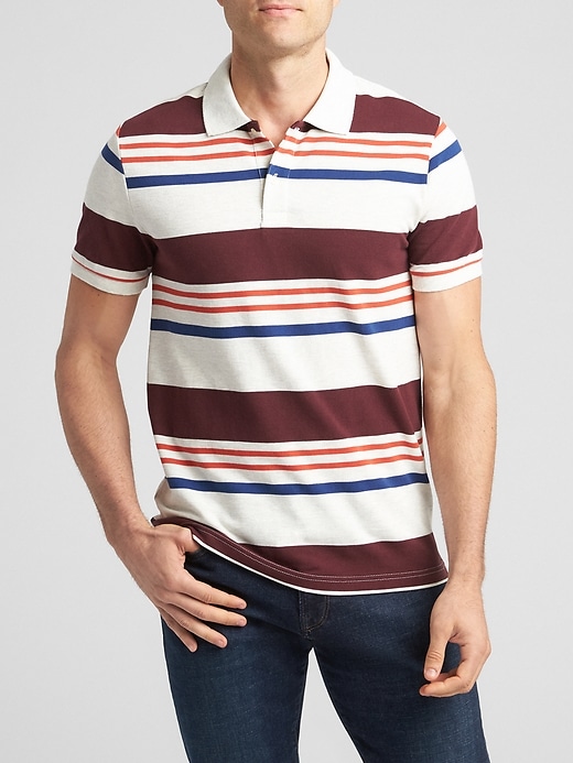 Image number 8 showing, Stripe Pique Polo