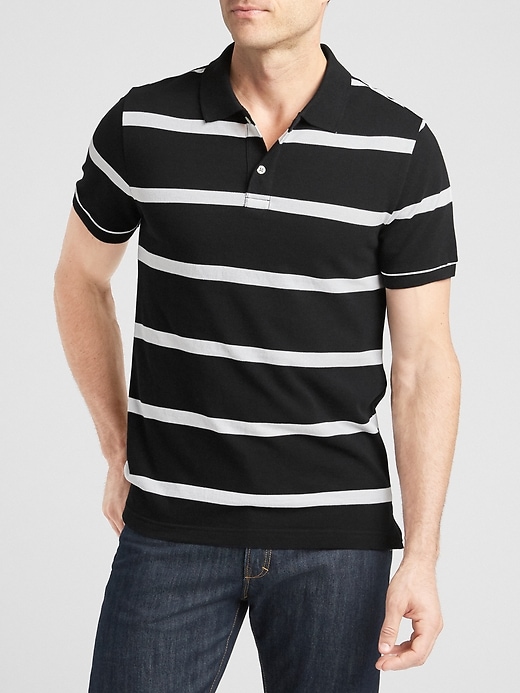 Image number 4 showing, Stripe Pique Polo