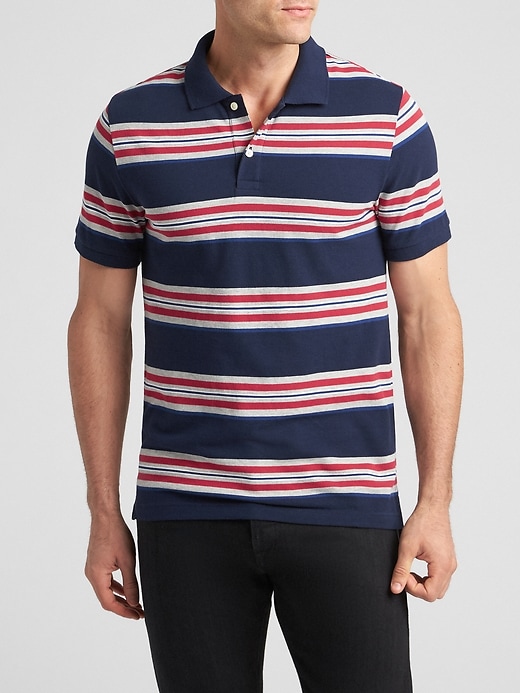 Image number 3 showing, Stripe Pique Polo