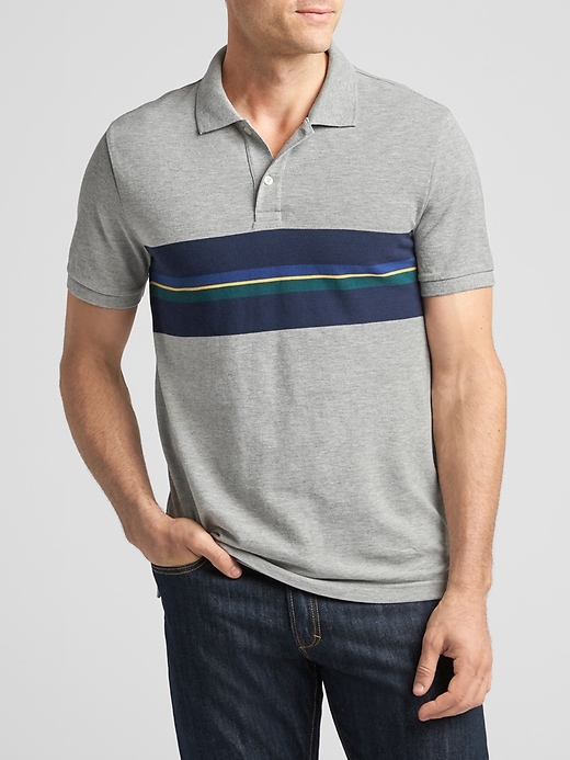 Image number 7 showing, Stripe Pique Polo
