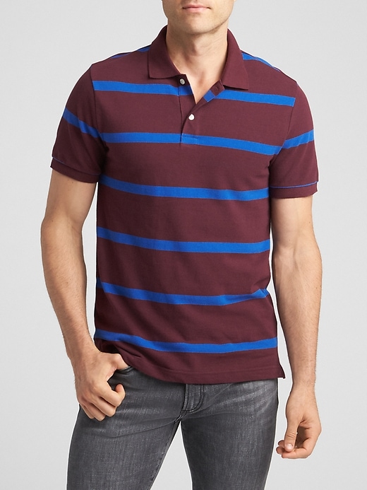 Image number 5 showing, Stripe Pique Polo