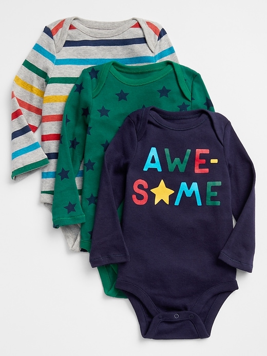 View large product image 1 of 1. Baby Print Bodysuit (3-Pack)