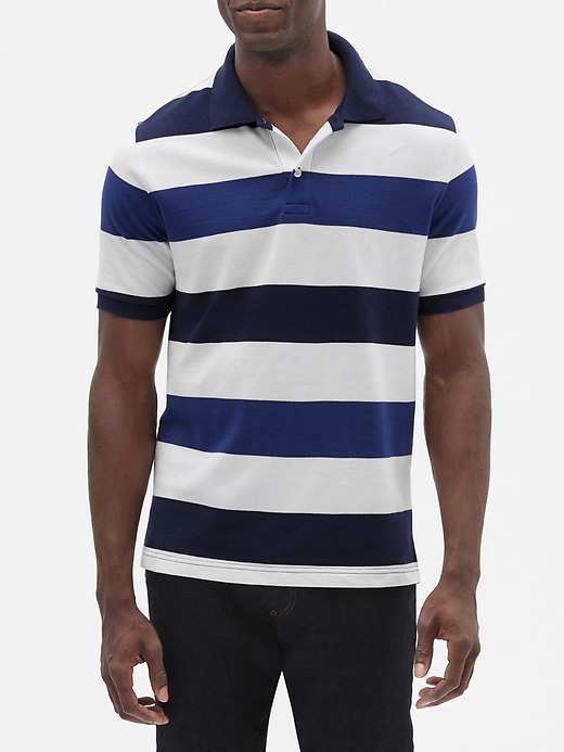 Image number 1 showing, Stripe Pique Polo