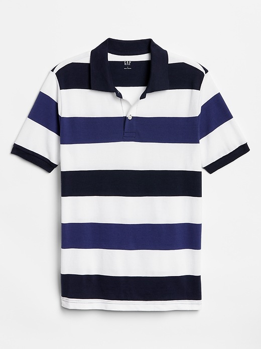 Image number 2 showing, Stripe Pique Polo