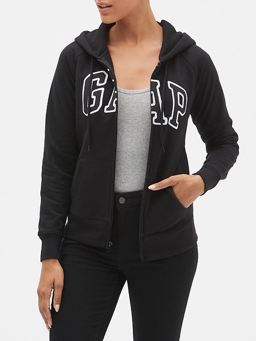 gap logo zip hoodie