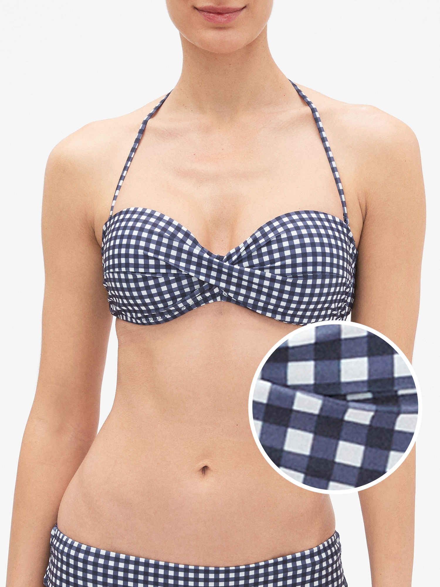 Twist Front Bandeau Bikini Top Gap Factory