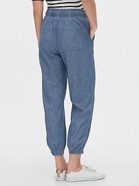 gap chambray joggers