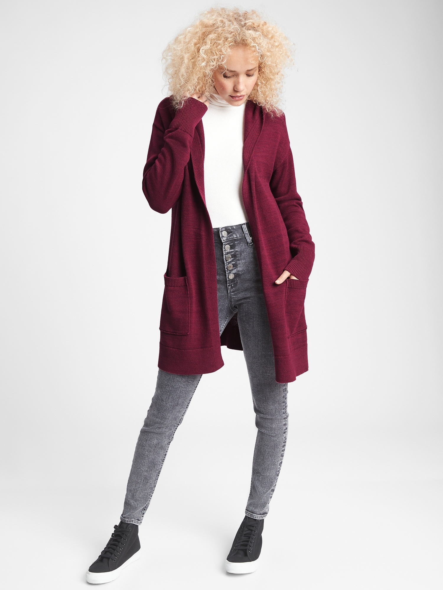 gap hooded cardigan