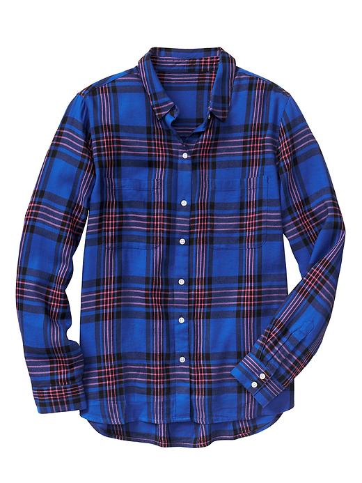 Image number 2 showing, Print two-pocket boyfriend shirt
