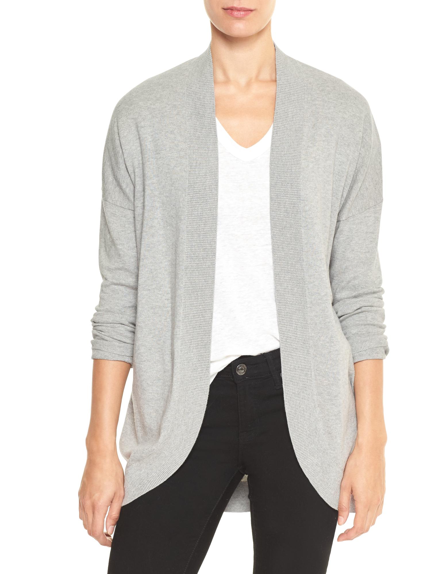 Open front cocoon cardigan