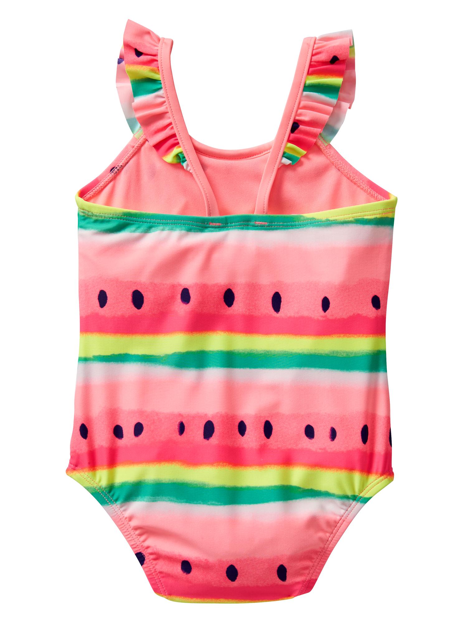 Watermelon print flutter swim one-piece | Gap Factory