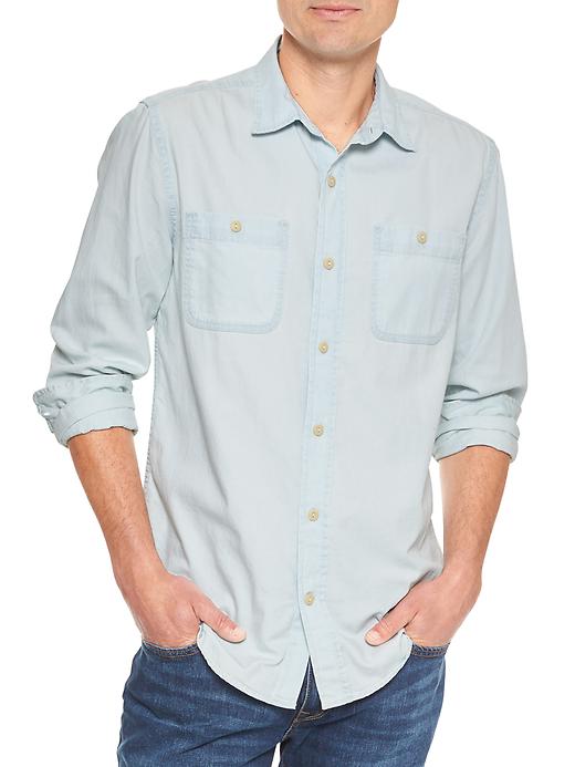 Chambray two-pocket shirt | Gap Factory