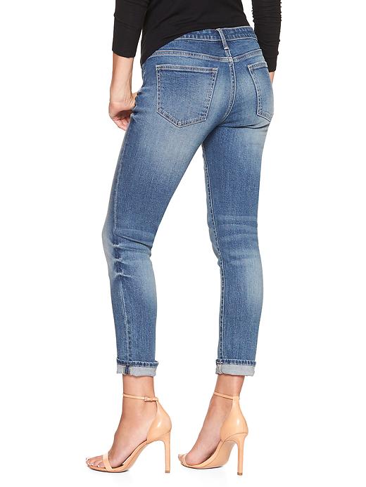 Mid Rise Cropped Girlfriend Jeans | Gap Factory