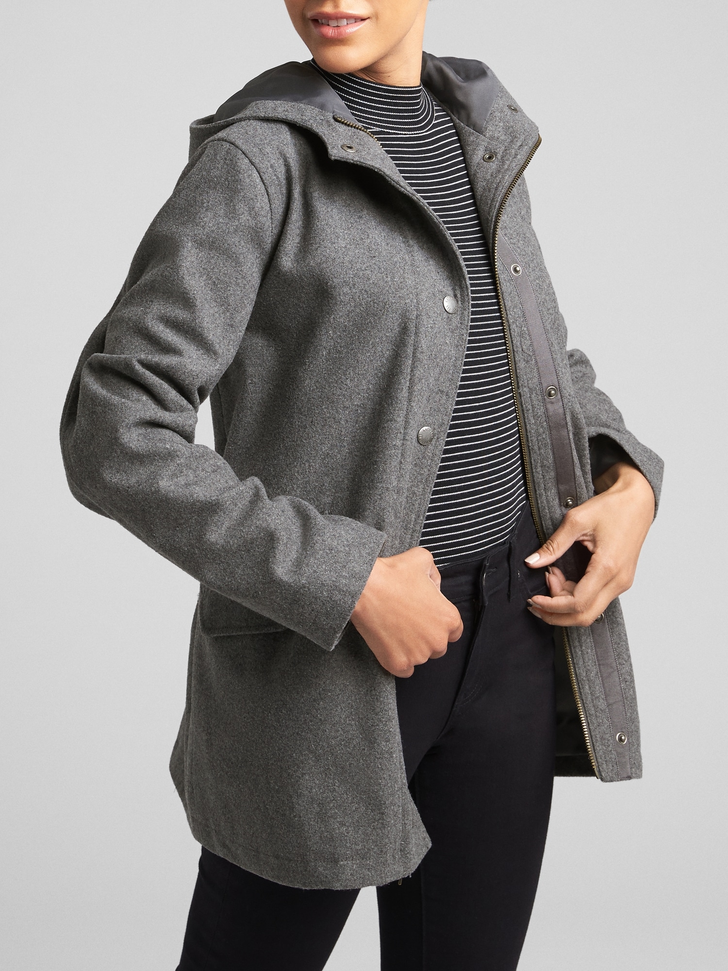 Gap factory wool blend hot sale coat