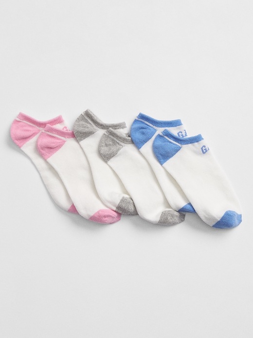 View large product image 1 of 1. Kids Gap Logo No-Show Socks (3-Pack)