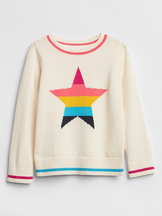 Intarsia Star Crewneck Sweater