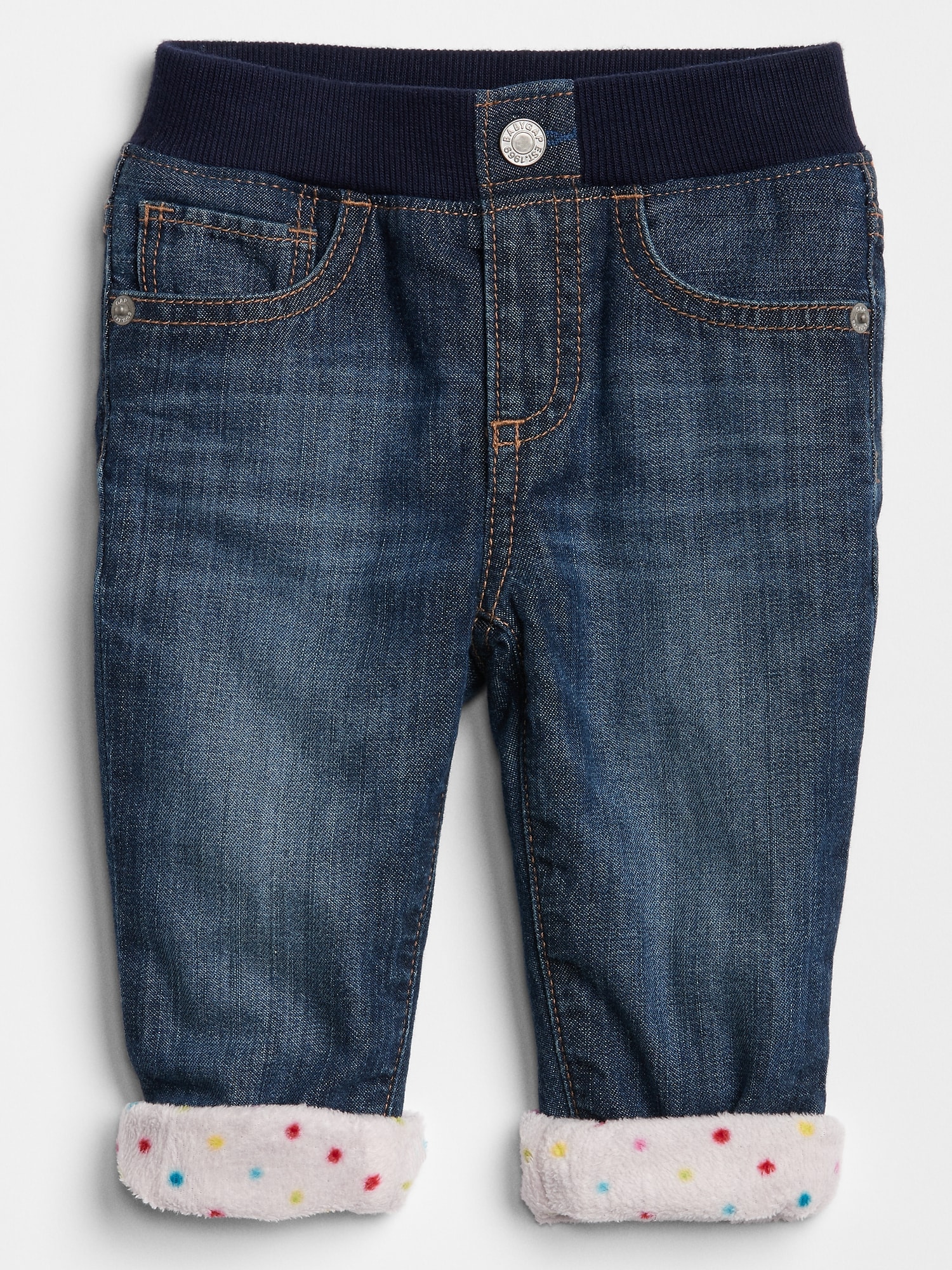 Baby gap fleece lined jeans online