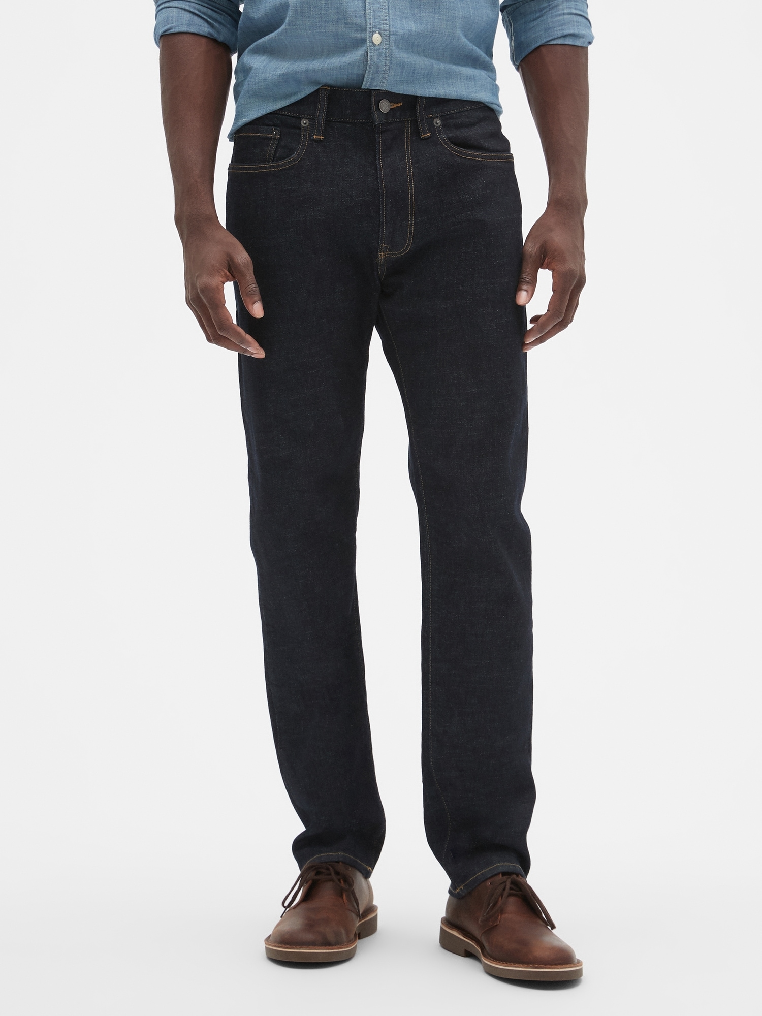 tapered athletic jeans