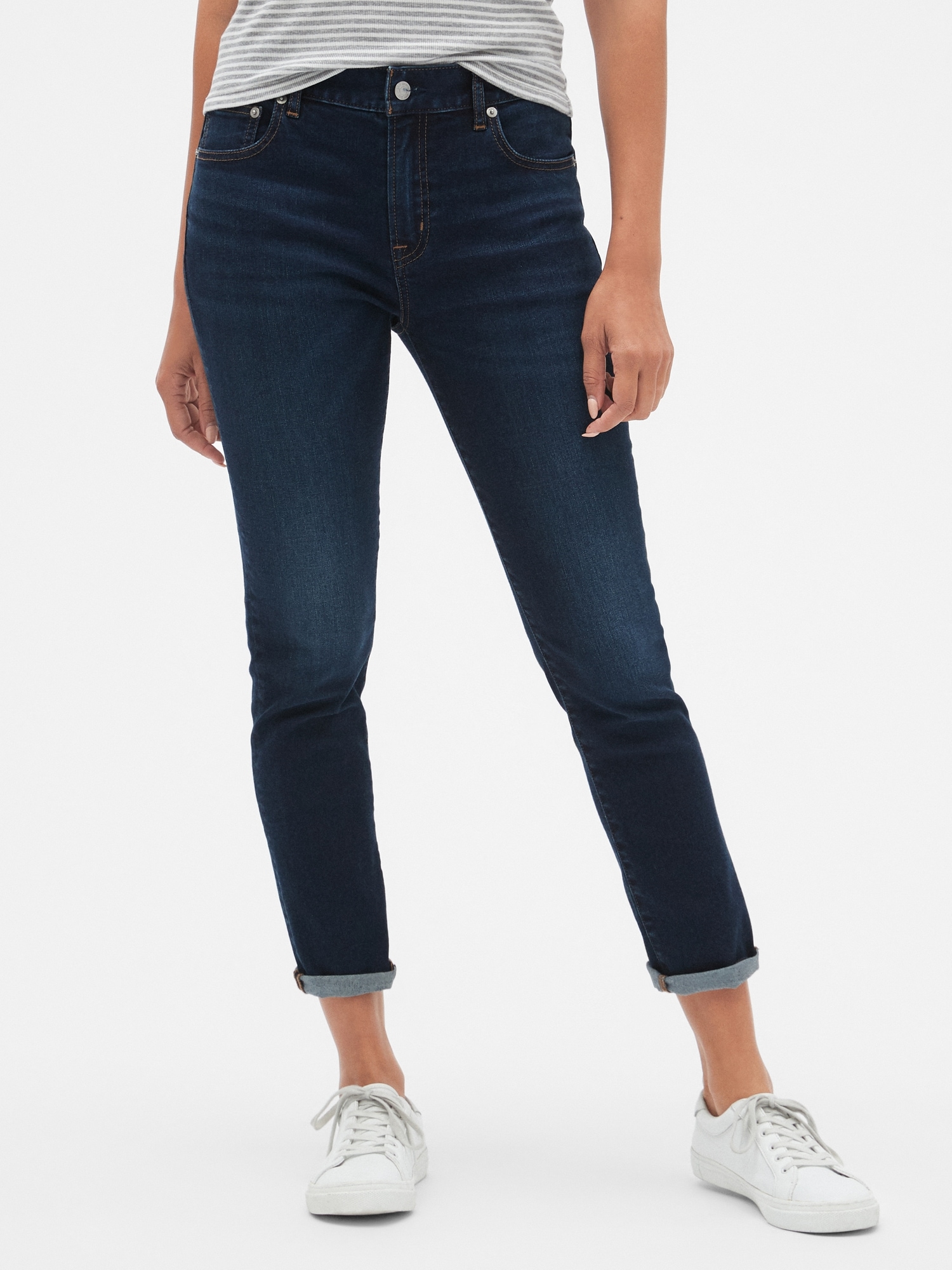 gap mid rise girlfriend jeans