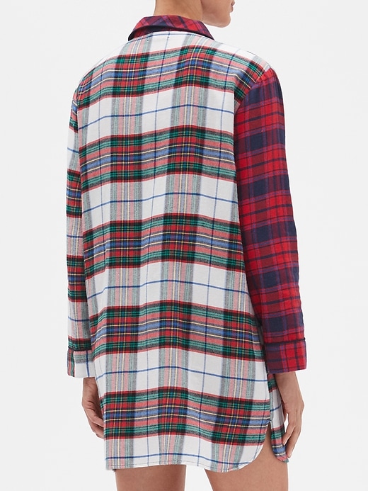 Image number 2 showing, Plaid Flannel Sleep Shirt