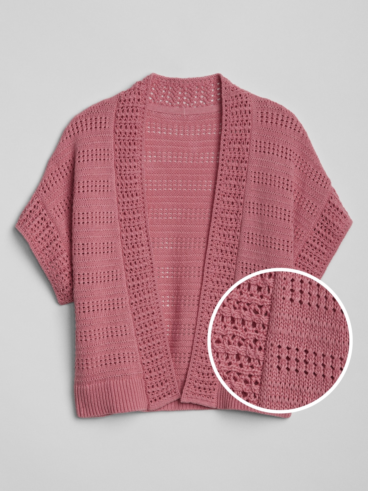 Kids Pointelle Cardigan Crop Sweater | Gap Factory