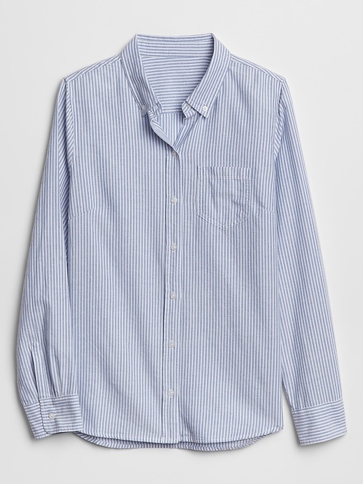 fitted boyfriend oxford shirt