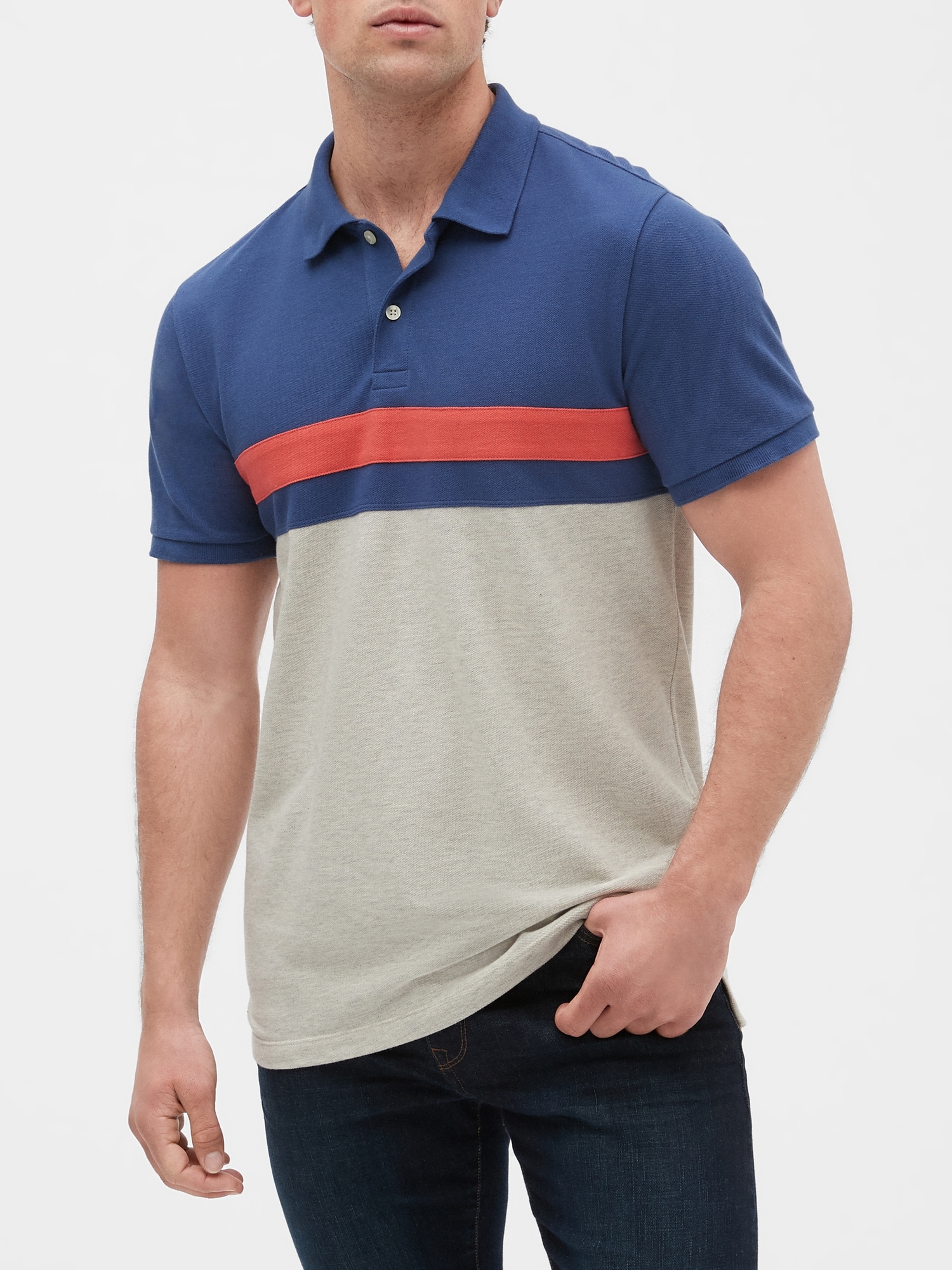 The Knit Colorblock Polo