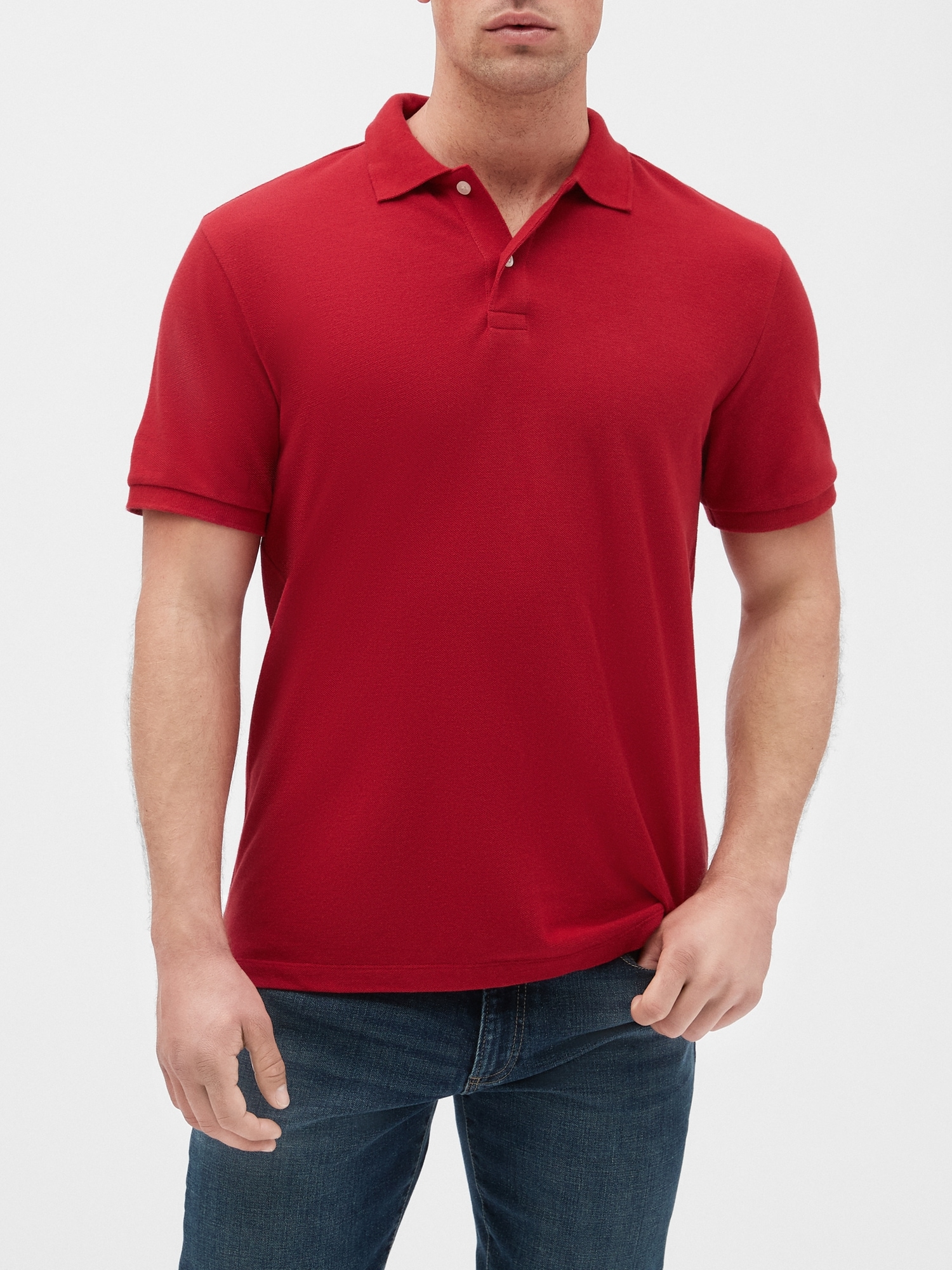 Short Sleeve Pique Polo Gap Factory