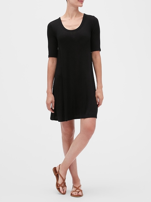 Scoopneck Swing Dress in Rayon | Gap Factory