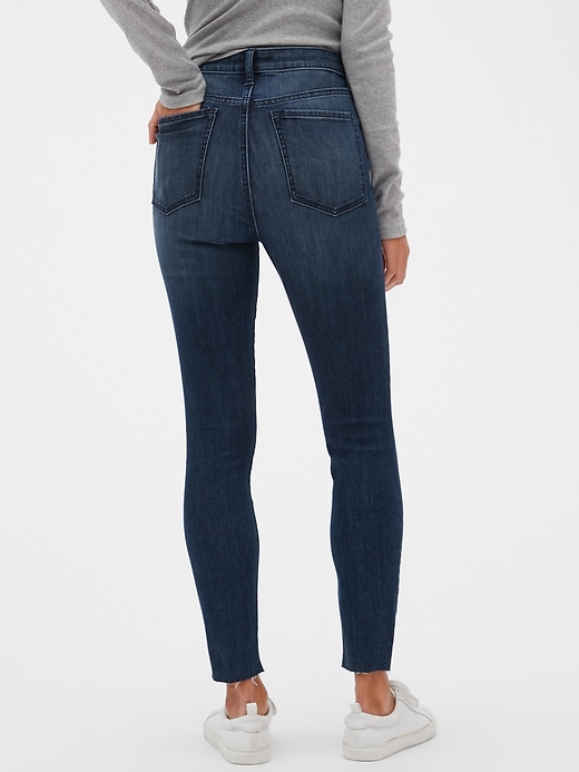 Sky High Raw-Hem Legging Skimmer Jeans