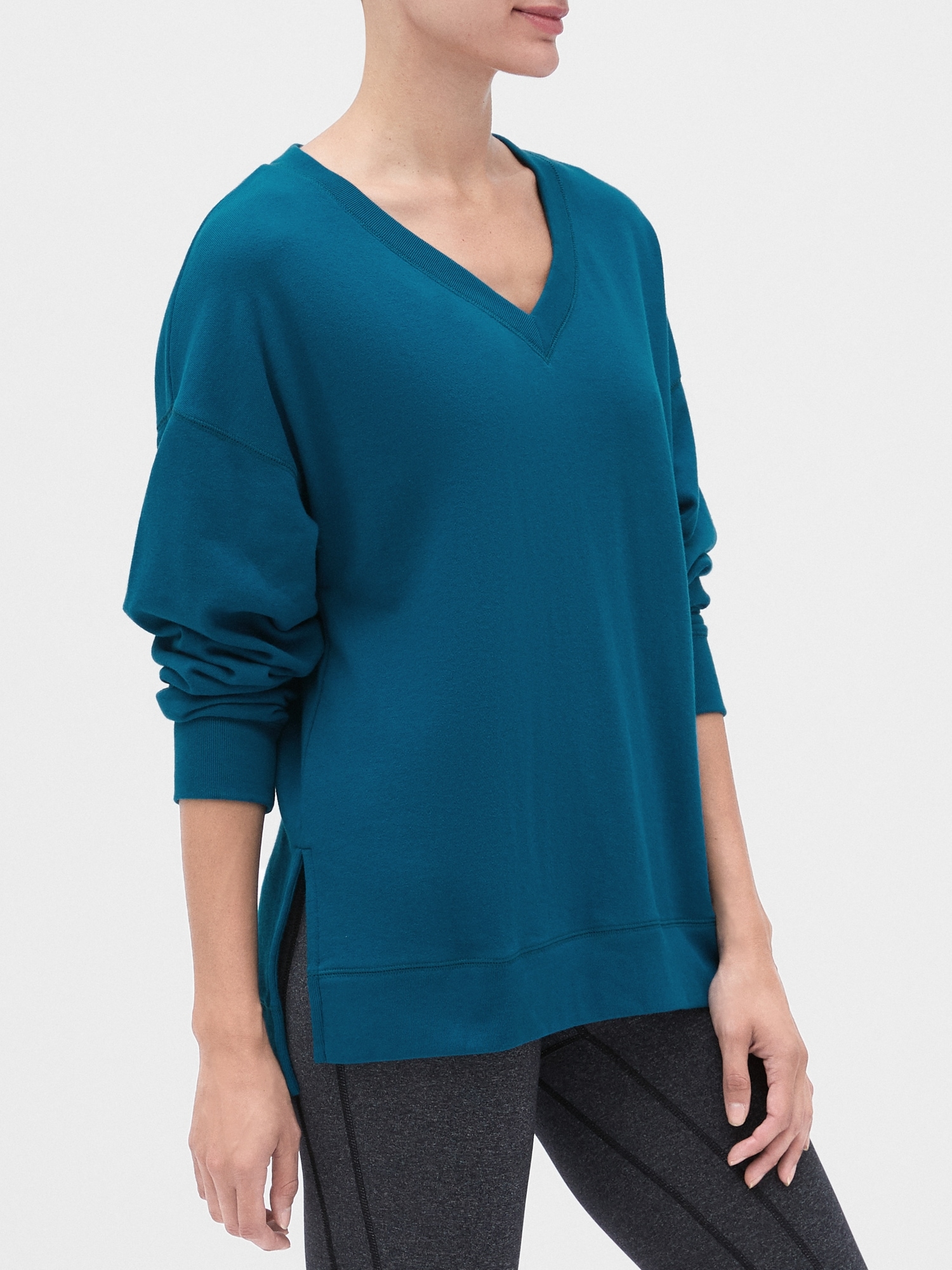 V-Neck Pullover Tunic in French Terry | Gap Factory