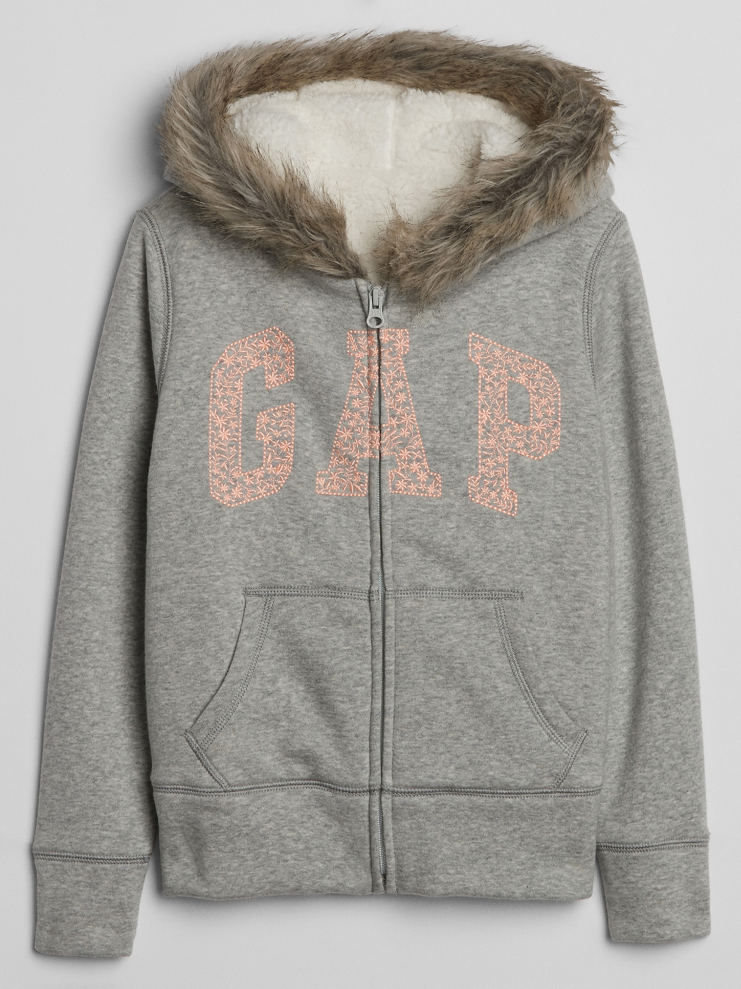 Gap hot sale fur hoodie