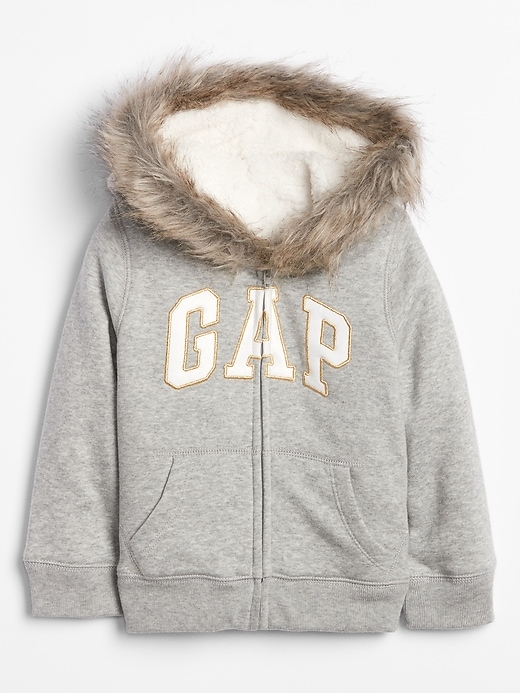 gap fur lined hoodie