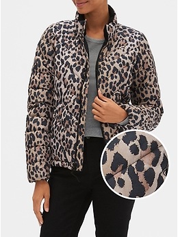 Gap leopard cheap jacket