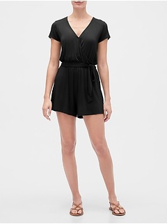 gap black wrap dress