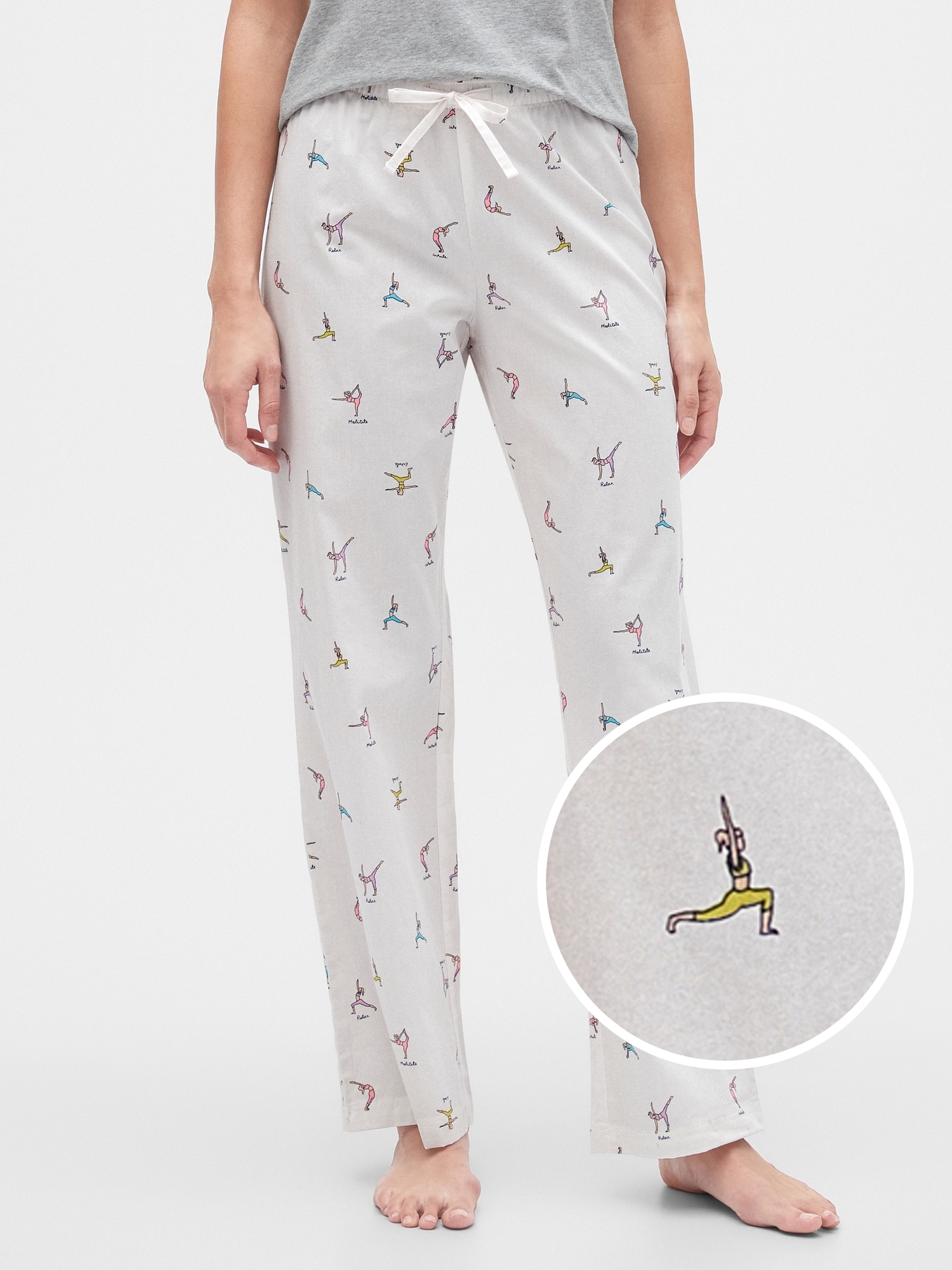 Print Pants in Poplin