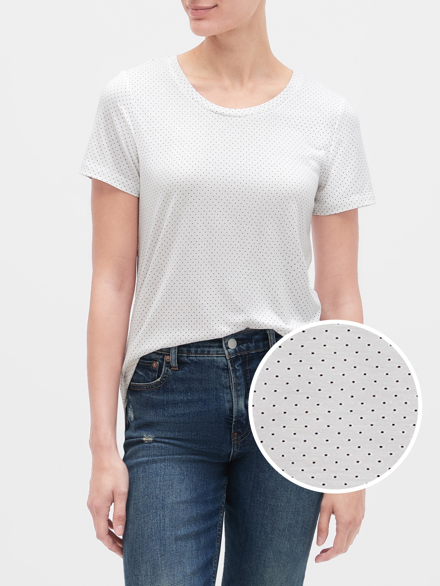 Big Polka Dot Pattern Women's T-Shirt Short Sleeve Crewneck