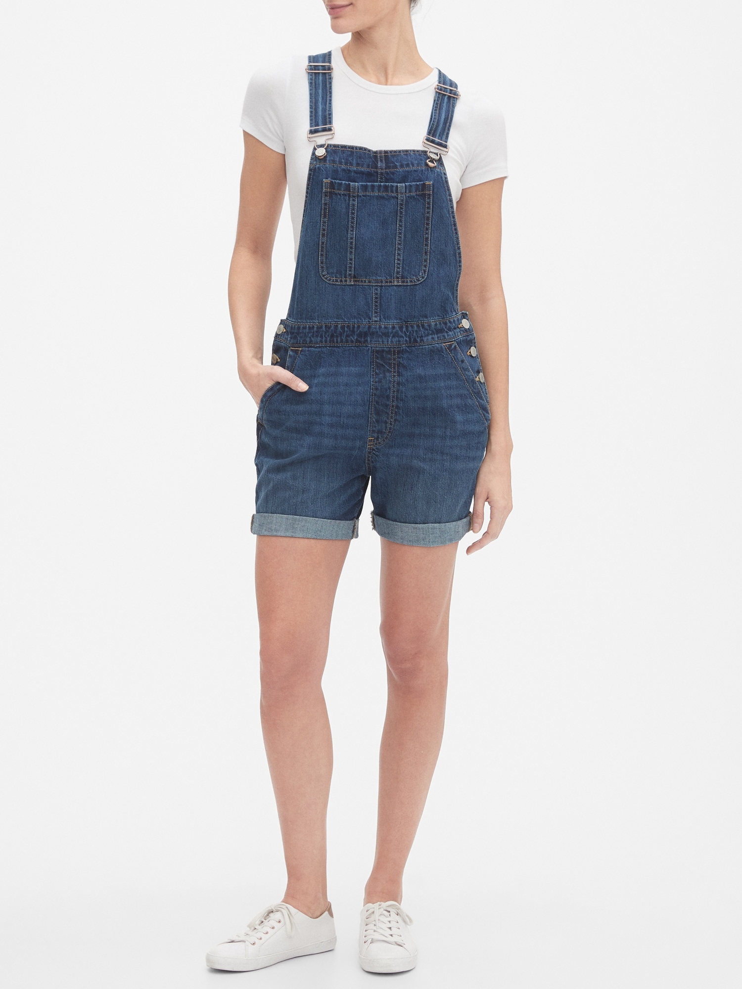 jean overalls shorts