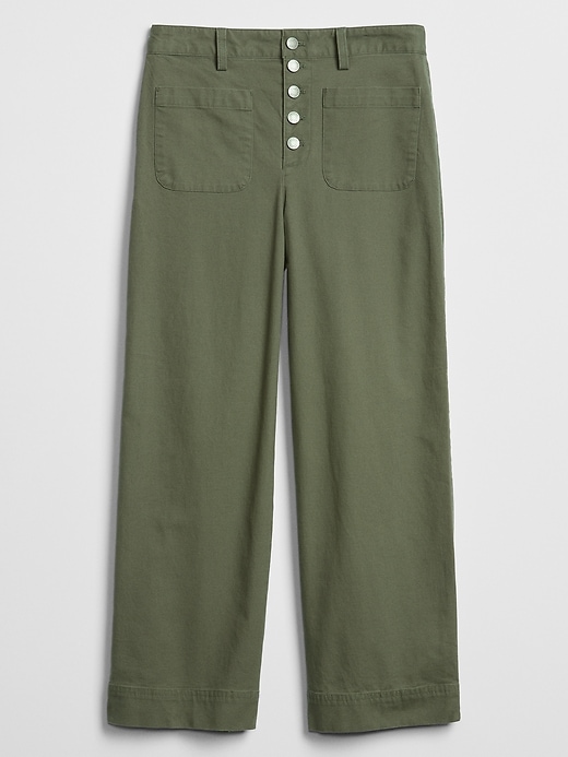 khaki crop pants