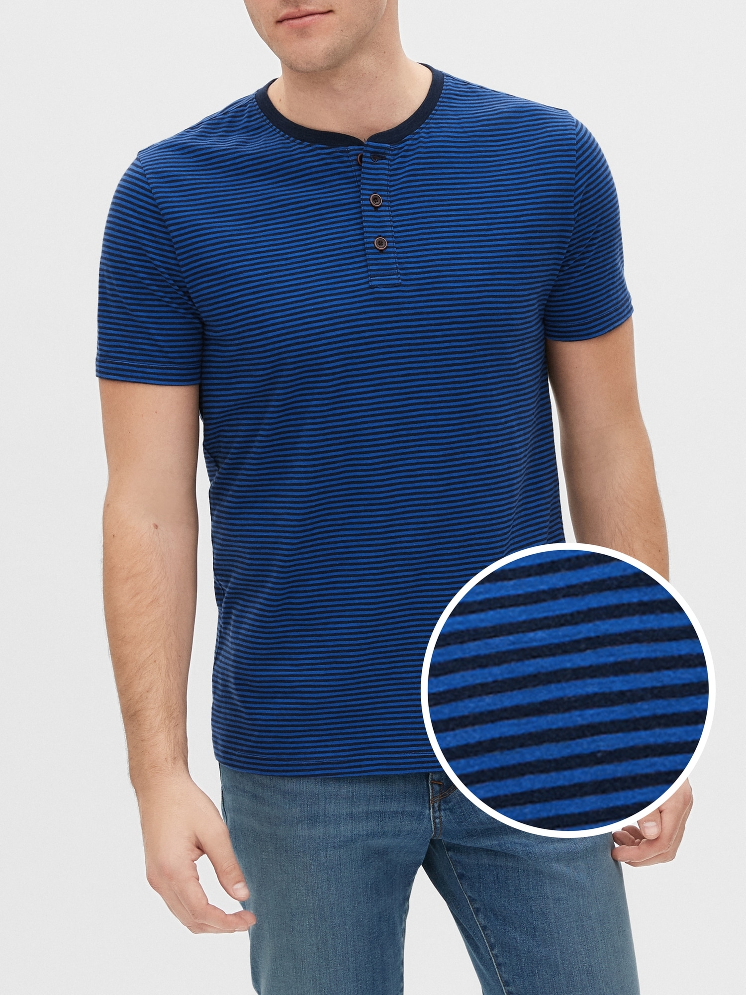 Stripe Henley T-Shirt