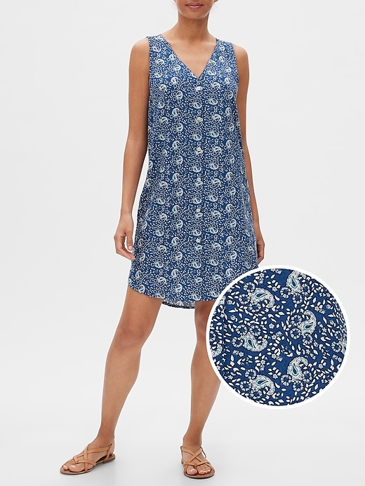 Print V-Neck Dress | Gap Factory