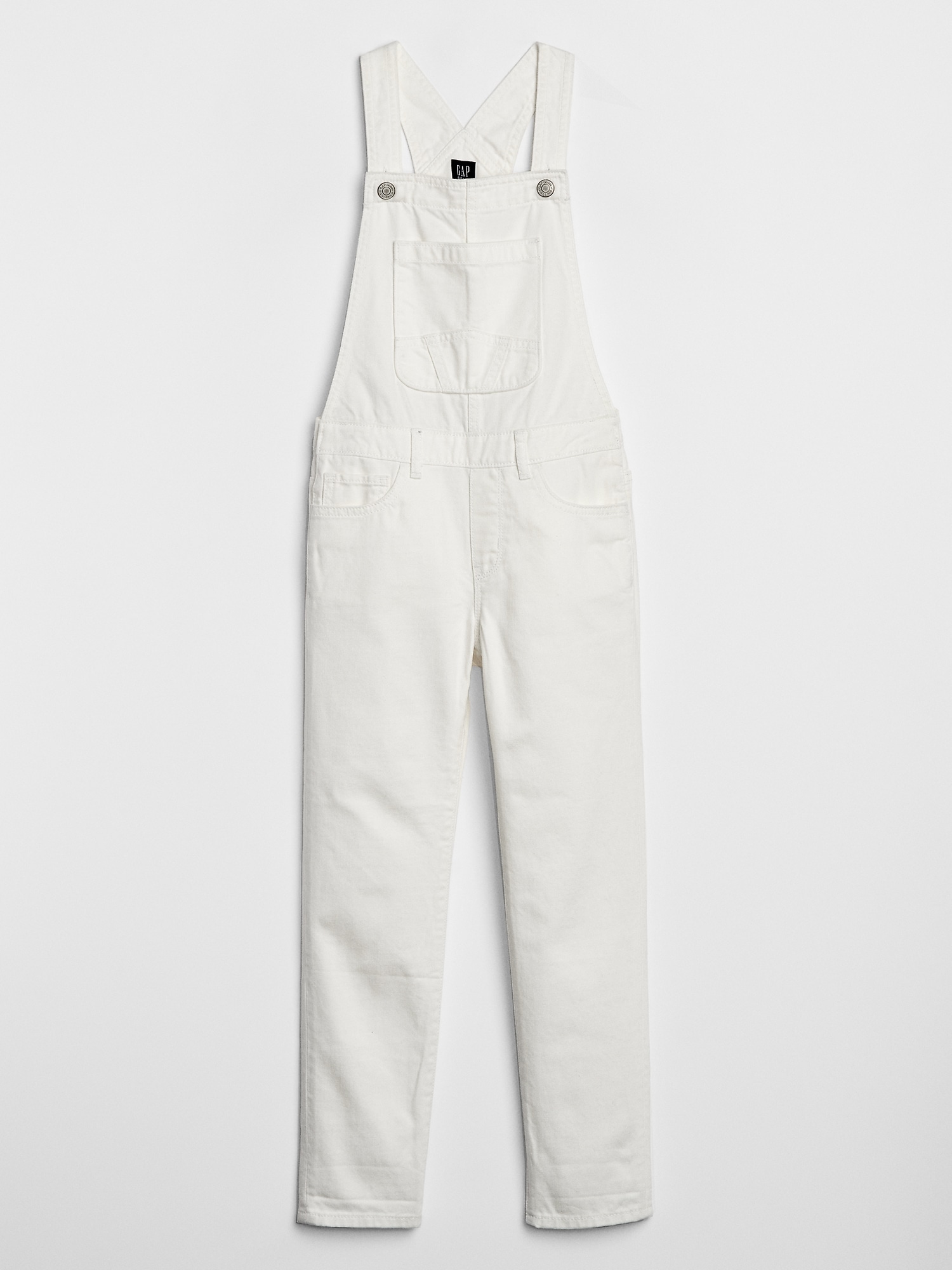 gap white overalls