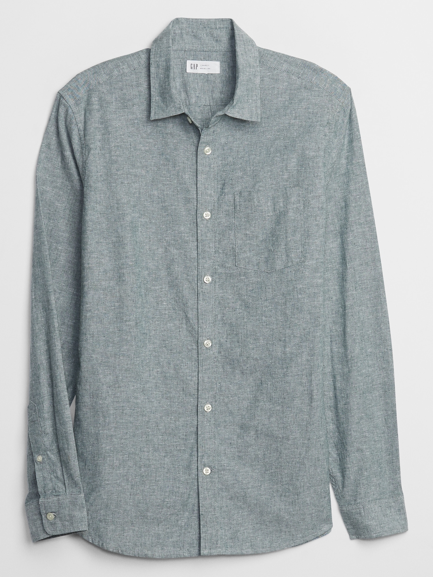 mens linen shirts gap