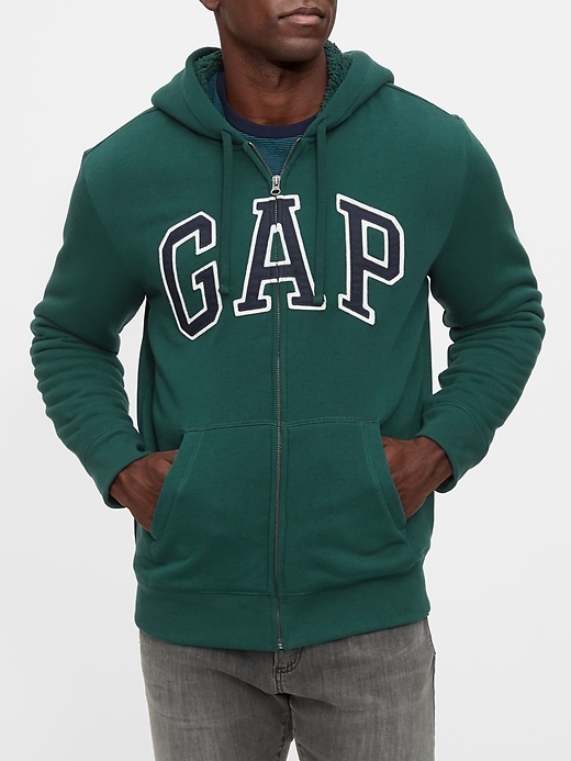 Gap Men's Logo Hoodie Hooded Full Zip Sweatshirt