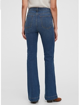 gap high waisted flare jeans