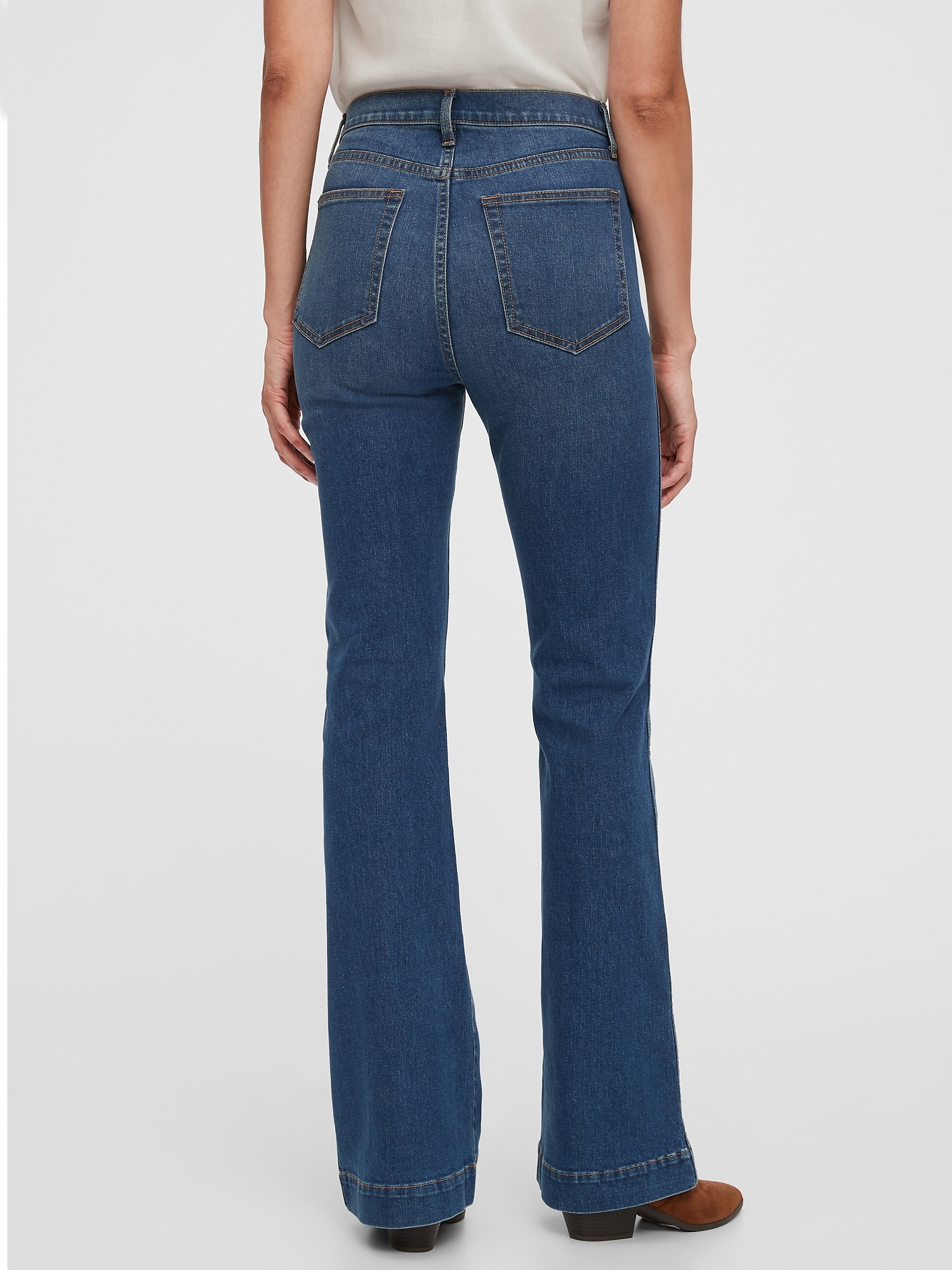 High Rise Flare Jeans With Washwell | Gap Factory