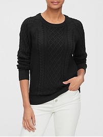 Gap Maternity Cable-Knit Sweater black - 483846003